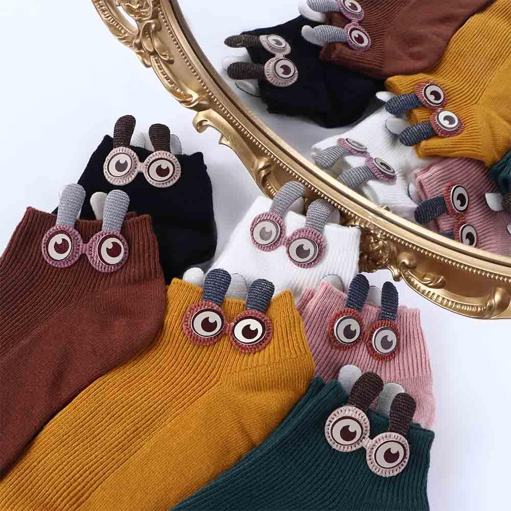 

Funny Girls Harajuku Soft Gift 3D Big Eyes Socks Short Tube Socks Women Socks Cotton Ankle Socks рожевий