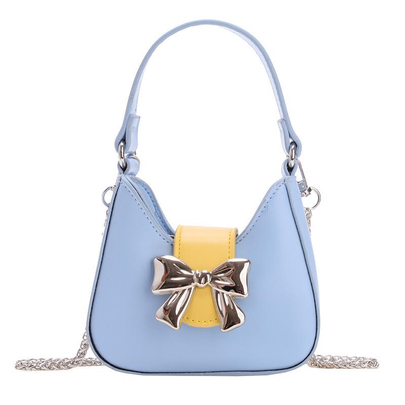 Adorable Bow-knot Children's Crossbody Bag Trendy Mini Handbag For Kids In Various Colors