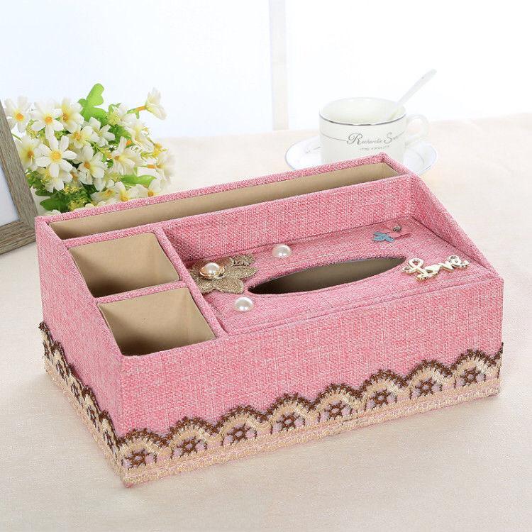 Multifunctional Cloth Tissue Box Household Suction Box Living Room Napkin Suction Box European Style Tea Table Remote Control Storage Box