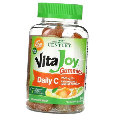 Жувальний Вітамін С, VitaJoy Daily C Gummies, 60вегтаб Цитрус (36440082)