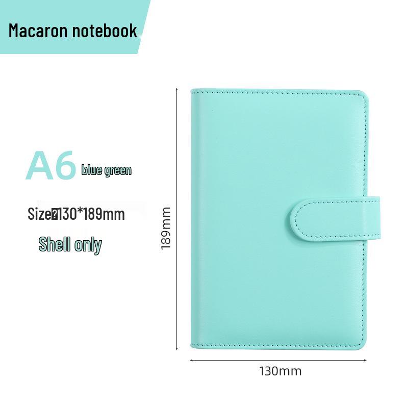 Macaron PU Loose-Leaf Notebook for Creative Budget and Financial Planning