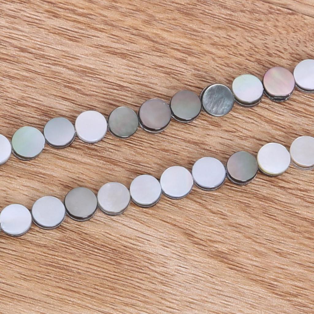 Cuentas de disco de nácar negro Natural, tamaño a elegir, 39cm, para fabricación de joyería, pulsera, collar, pendiente