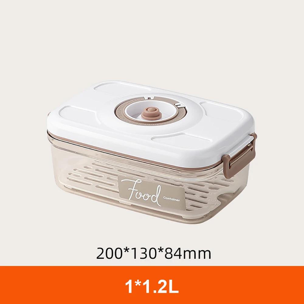 Food Storage Container Vacuum Box Large Capacity Food Dispenser for Kitchen Transparent Sealed Food Organizer Keep Lunch Fresh