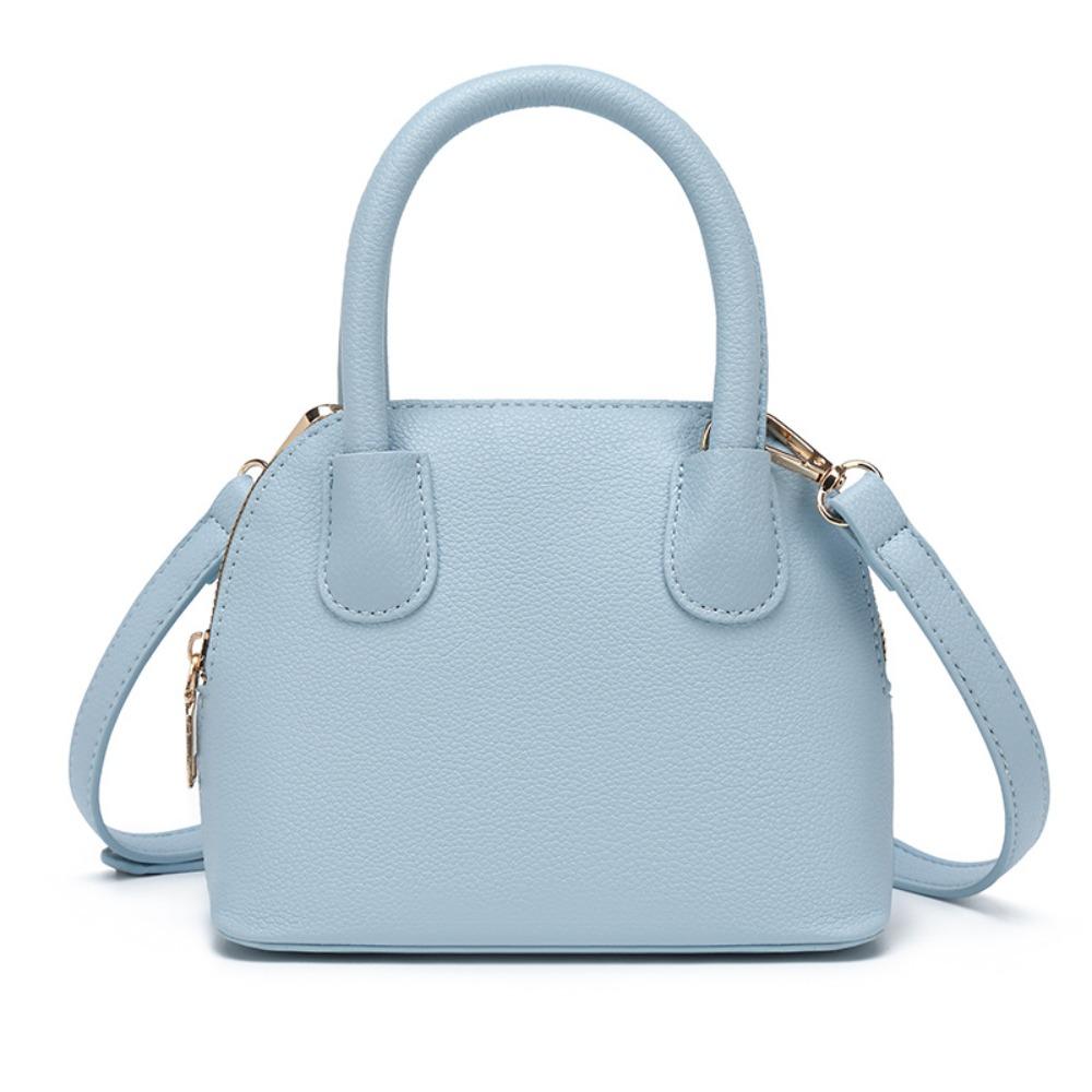 

PU Women Shoulder Bag Korean Style Large Capacity Mini Shell Travel Bag Portable Handbag Ladies Crossbody Bag Student синий