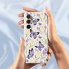 For Samsung Galaxy A36 5G Case Purple Butterflies Pattern Printing Straight Edge TPU Phone Back Cover