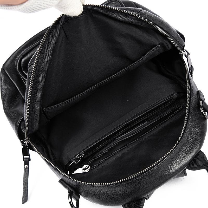 100% Echtes Rindsleder Damen Rucksäcke Große Kapazität Schulrucksack Damen Reise Rucksack für Mädchen Umhängetaschen Geldbörse