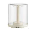 Rotatable Figure Display Case with Music Dustproof Hanging Doll Stand for Keychain Charms