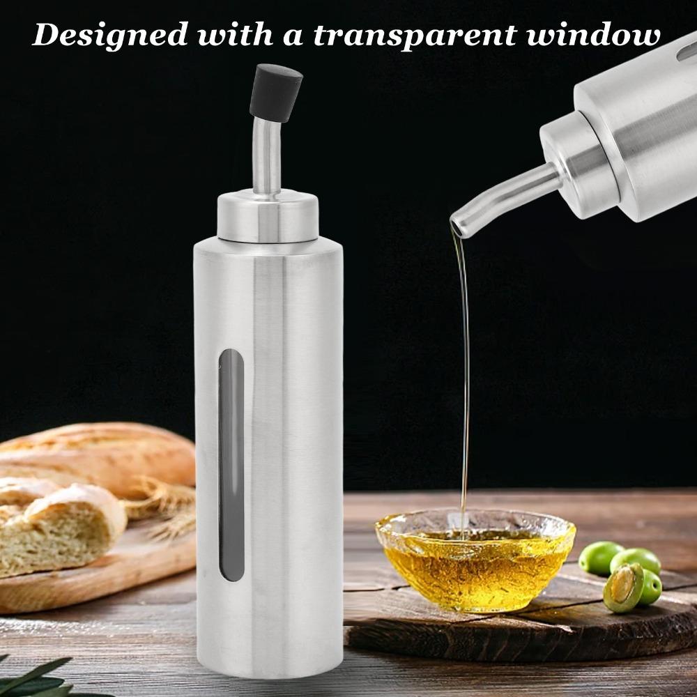 150ml Vinegar Cruet Bottle 304 Stainless Steel Sauce Storage Container Kitchen Cooking