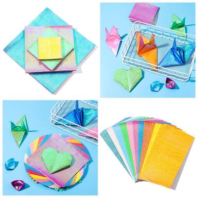 Color Scrapbooking Decoration Glittering Origami Paper DIY Accessories Square Folding Papers