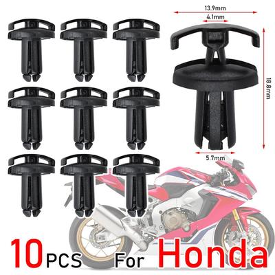10 peças Rebites de Pressão para Parafuso de Motocicleta Clipe de Acabamento 90683-GAZ-003 Para Honda NC 700 CB 1300 CBR 125 250 1000 RR Joy 100 Jialing Scooter