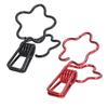 100pcs  Clips Black Red Cute Cartoon Flower Shape Metal Hollowed Long Tail Clips Office Paper 