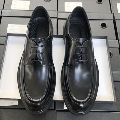 Chaussures en cuir à tête ronde pour hommes, chaussures d'affaires, respirantes, décontractées, pour le travail, le costume, le marié, les mariages, haut de gamme