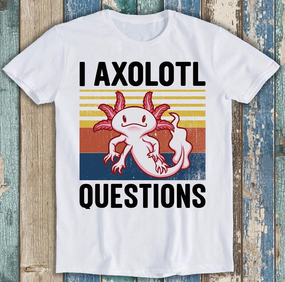 Ты Аксолотль Вопросы Ретро 90-е Геймер Игровой Забавный Подарок Футболка T Shirt M1465 S
