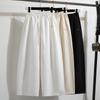 DIMANAF 2026 Spring Summer New Plus Size Women Long Pants Cotton Loose Casual Elastic Waist Fashion Lady Bottoms Clothing