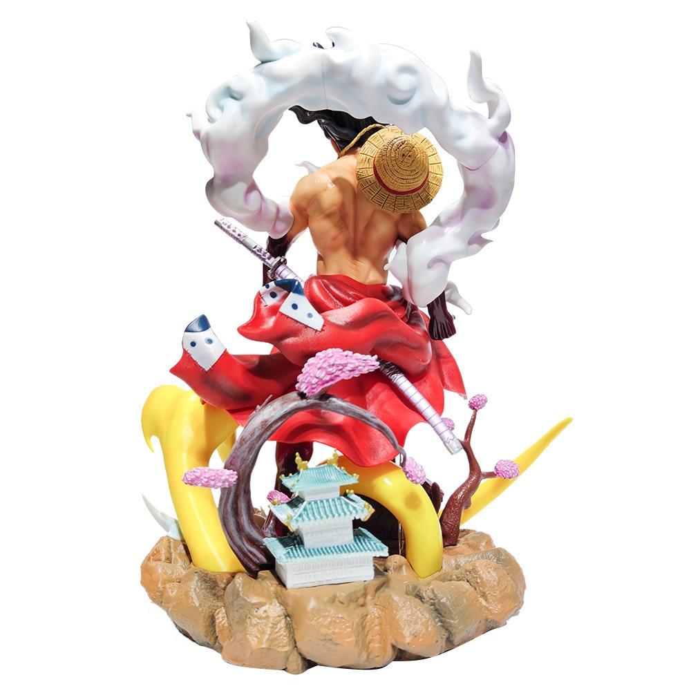 35cm One Piece Anime Kreslené Figurka Gk Luffy Pvc Kimono Sběratelský Model Hračka Figurka Panenka Dárek Figma Vyměnitelná Hlava