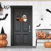 Boo Wall Art Signs Halloween Wooden Welcome Door Sign, Vintage Black Cat Jack-o-lantern Ghost Hanging Event Venue Supplies Decoration, Horror Hangings