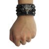 American Rhinestone Rivet Bracelet, Wolf Head Decorative Punk Gothic Personalized Jewelry