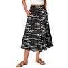 Ladies' Striped Printed Casual Elastic Waist Drawstring Skirt