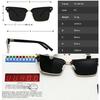  New Fashion Square Women Sunglasses Retro Rivets Men Clear Gradient Champagne Shades UV400 Sun Glasses