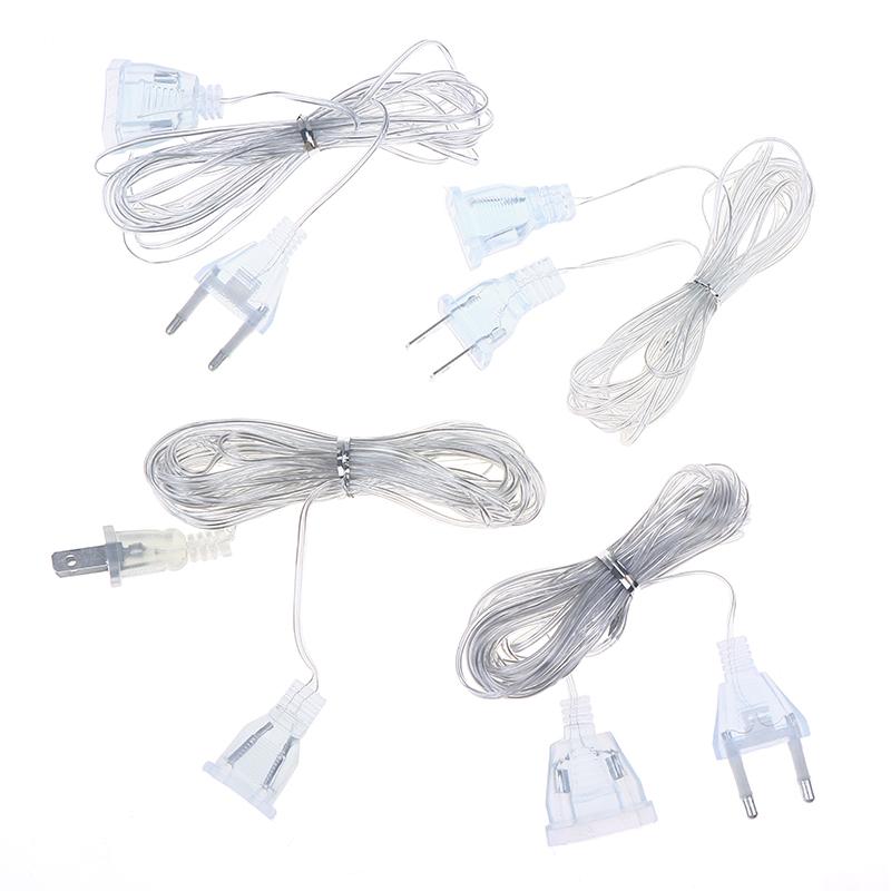 3M/5M EU US Plug Extender Wire Light String Extension Cable Standard Power Extension Cord For Christmas LED String Light