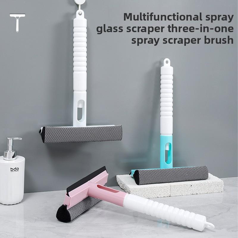 Multifunctional 3 In 1 Glass Cleaning Spray Artifact Household Wiper Special Window Cleaning Tool Brush
