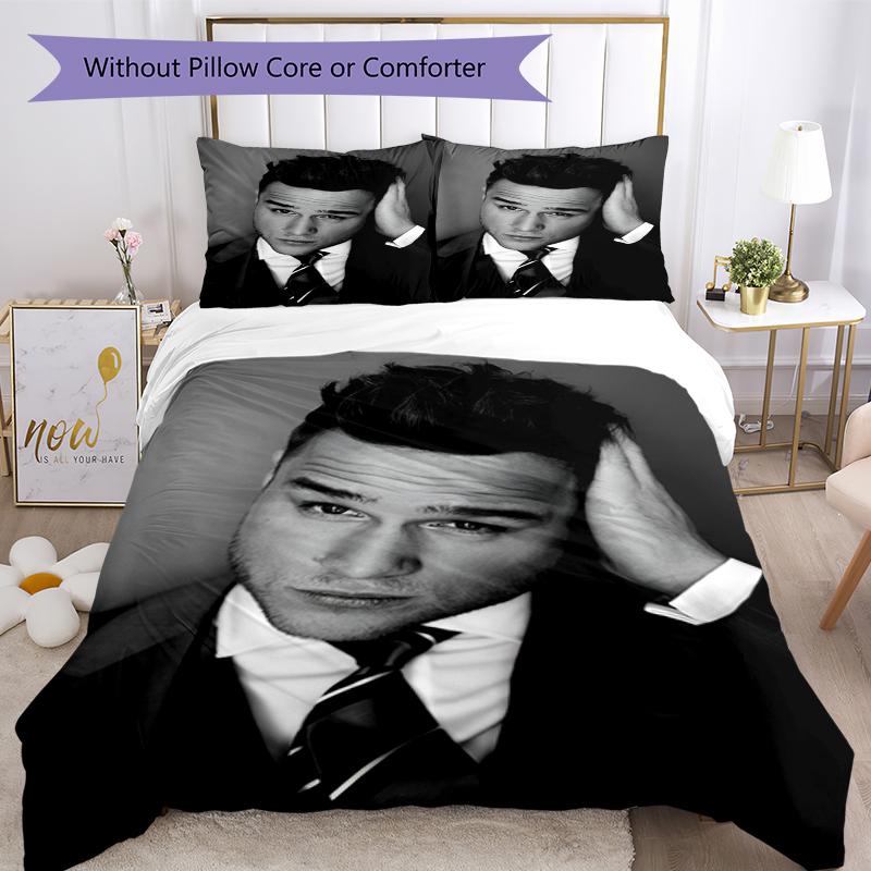Set Biancheria da Letto 3 Pezzi Olly Murs Copripiumino Chiusura Include 1 Copripiumino & 2 Federe, Morbido e Confortevole per Tutte le Stagioni.
