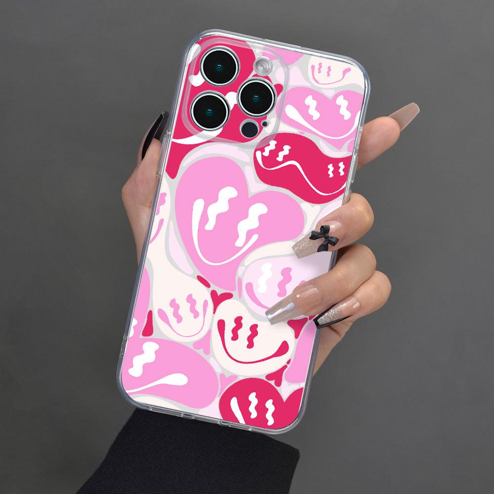 

Apple iPhone 15 Cute Smiley Face Soft Shell Protective Cover iPhone 12 прозорий