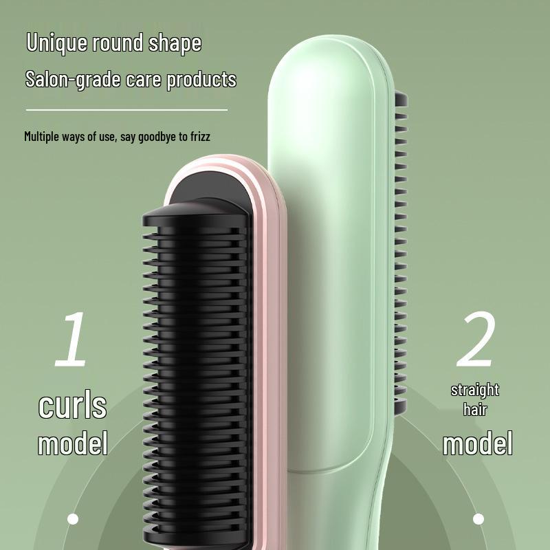 Dual-Use Ionic Hair Straightener & Curling Comb