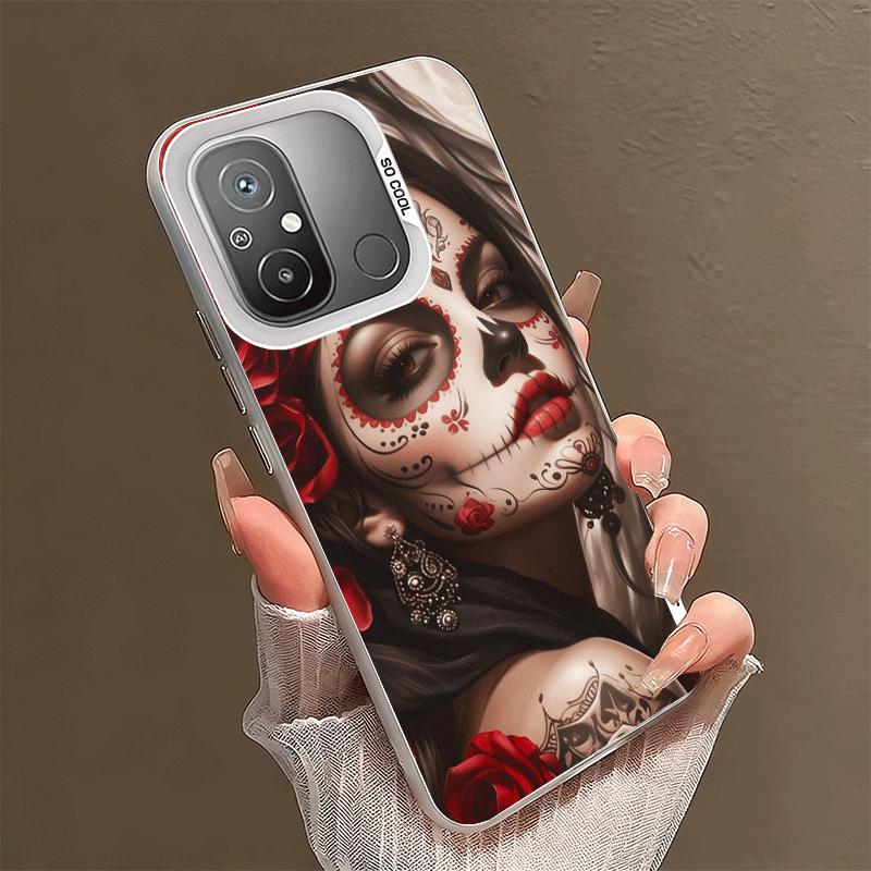 Catrina Beautiful Rose Girl Skull Shockproof Phone Case for Xiaomi Poco X7 X6 X5 X3 Pro F7 Ultra M8 Redmi 15C 15 14C 13C 12C 10C