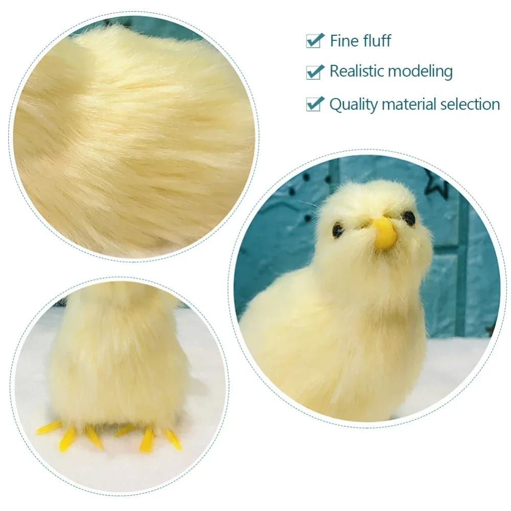 Simulazione Pulcino Coniglio Peluche Giocattolo Bambini Cognizione Pollo Modello Figurina Realistico Animale Peloso Bambola Pollo Regalo di Pasqua