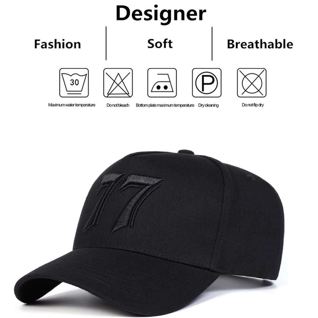 Women 77 Letter Print Embroidery Baseball Caps Spring Autumn Outdoor Use Adjustable Casual Hats Sunscreen Hat Sportss Cap For Men And