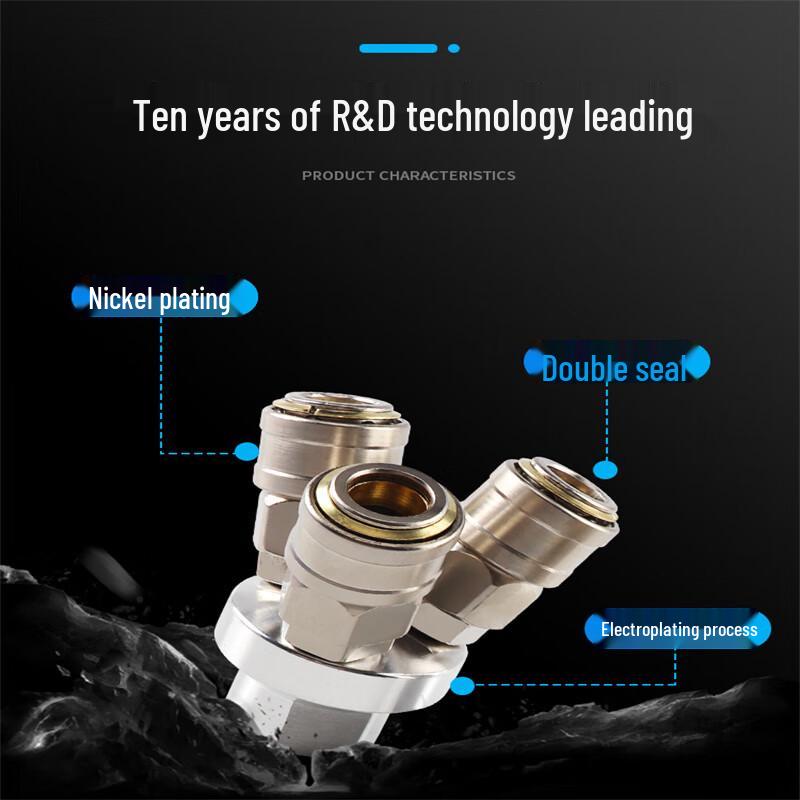 Self-locking Quick Connect Pneumatic Tee Fitting