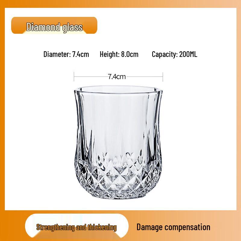 Qiwei Octagonal Tempered Small Drinking Glass