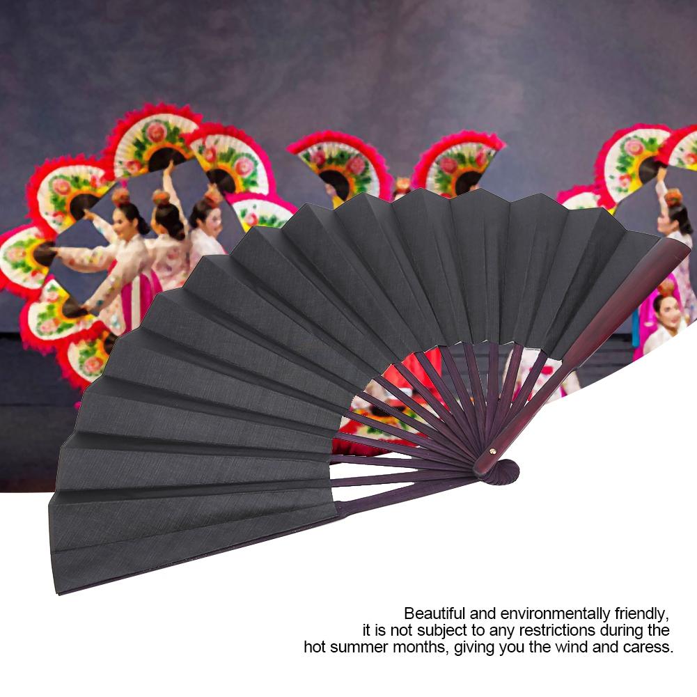 10 Inch Folding Fan Wedding Decoration Dance Gift Craft Paper Fan (Red)