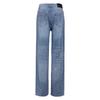 Herbst Europäischer Amerikanischer Stil Schwarz Blau Unregelmäßiger Patchwork Weiter Bein Laufsteg Jeans für Damen