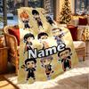 Individuelle Namenspersonalisierte Haikyu Druckdecke, Heimdekoration, Schlafzimmer, Sofa, Camping, Couch, Geschenke für Geburtstag Weihnachten