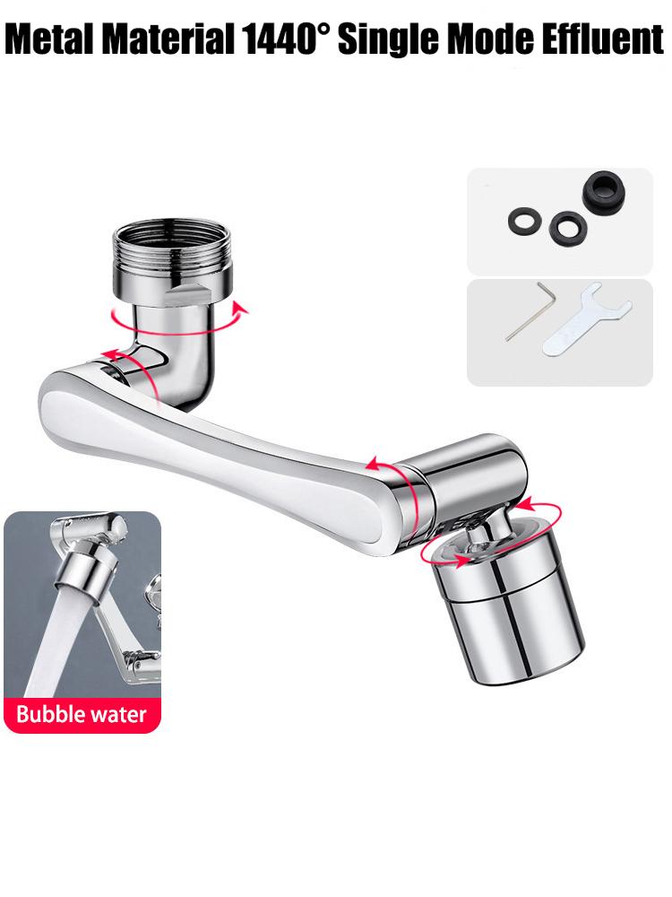 

Stainless Steel Universal 1440°Swivel Robotic Arm Swivel Extension Faucet Aerator Kitchen Sink Faucet Extender 2Water Flow Mode
