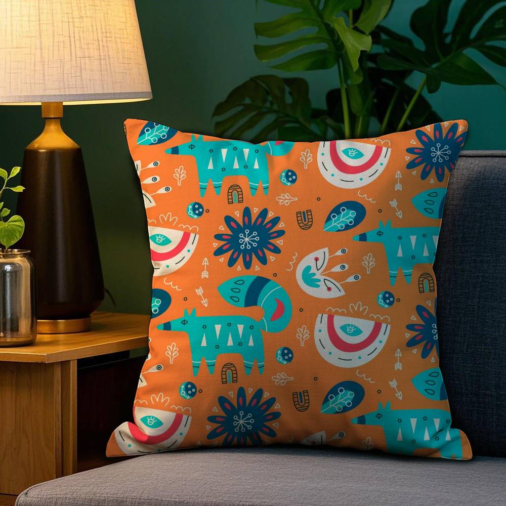 Moroccan Style Pillow Case Anti-dustmite Pillowcase Invisible Zipper Silky Short Plush Sofa Cushion Cover