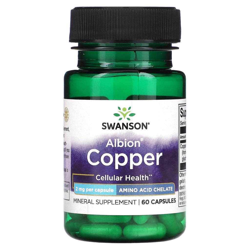 Albion Copper, 2Mg, 60 Capsules