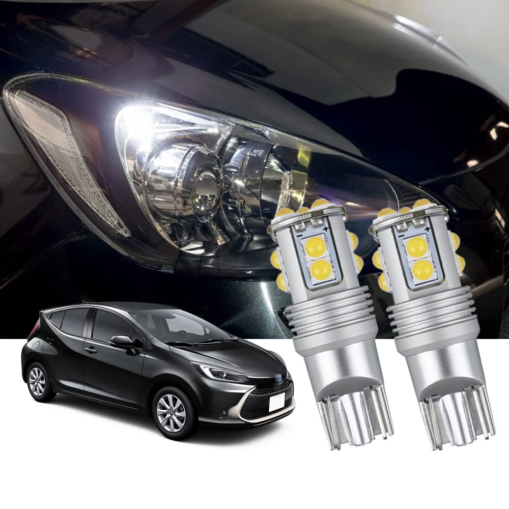 

YOBIS Совместимый с Wish Серии 10/Серии 20 Совместимый с Aqua NHP10, Красивый белый T10 клин, 11 position light белый