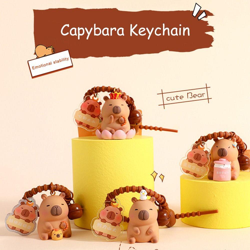 Cute Car Key Chains Kawaii Animal Keyring 2024 Capybara Keychains
