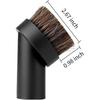 Lamoutor 4Pcs Soft Bristle Vacuum Brush Round Brush Vacuum Attachment Universal Vacuum Dust Brush for Most Vacuum Cleaners Accessories