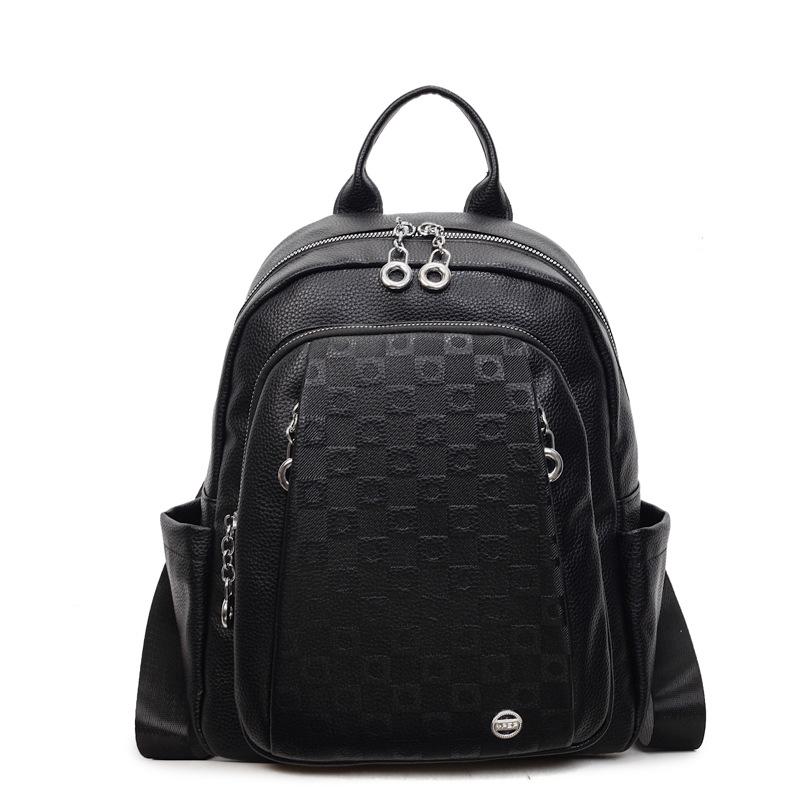 

Это модный, повседневный, простой и вместительный рюкзак для женщин, а также стильный дорожный рюкзак. чёрный