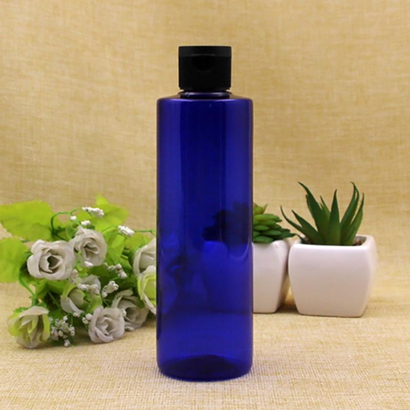 4pcs Portable 250ml Refillable Plastic Bottles Cosmetic Containersfor Shampoo Conditioner Makeup Remover Leak Proof