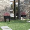 VidaXL Planters 2 Pcs Black 50x50x70 Cm Solid Pine Wood