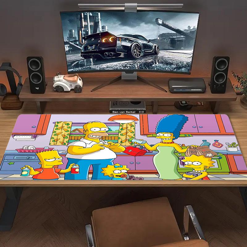 The Simpsons Color Mouse Pad Large Gaming Table Cushion Non-slip Laptop Tablet Big Mousepad XXL Mat Mini PC Playmat With Lock edge