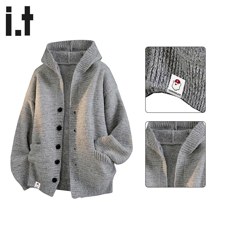 

CHOCOOLATEit Мужской кардиган с капюшоном, вязаный свитер-куртка L