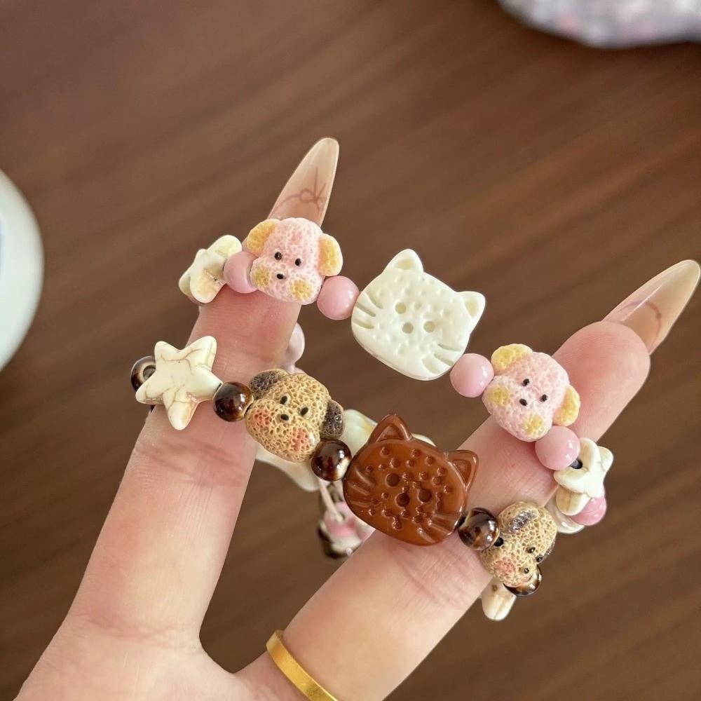 Star Cat Beads Bracelet Cute Friendship Bracelet Creative Dog Beaded Bracelet  Hand Accessory