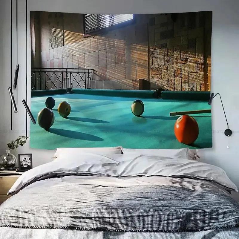 Billiards Animation Tapestry Office Living Room Tapestry Home Wall Decoration Tapestry