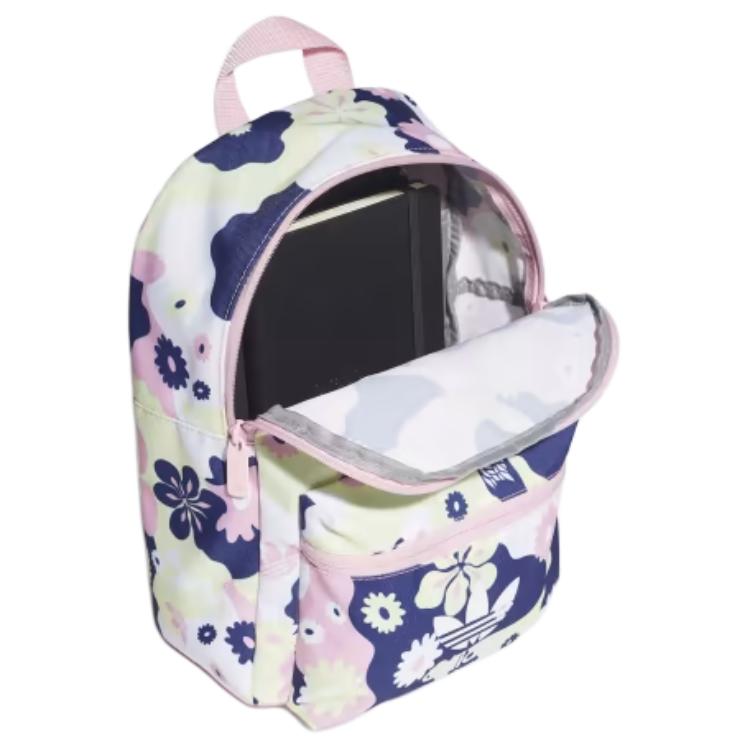 Adidas Originals Floral Print Cute Classic Casual Trendy Sports Backpack Women Backpack Pink HC9595